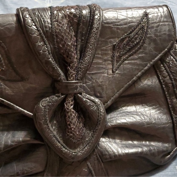 BAGS BY SYLVIA VINTAGE LEATHER CLUTCH BAG - Picture 5 of 10